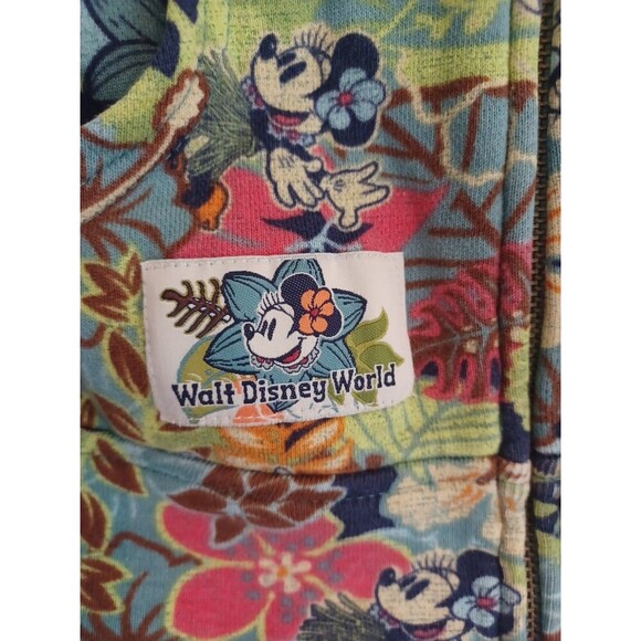 Disneyland Resort Minnie floral zippered hoodie jacket womens S vacation beach - Picture 1 of 9
